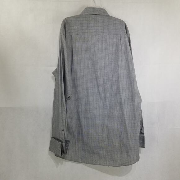 Donald J Trump French Cuff Mens Dress Shirt Gray 16 34/35 Regular Fit - Picture 9 of 12